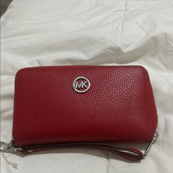 Michael Kors Accessories - Michael Kors Red Leather Wallet